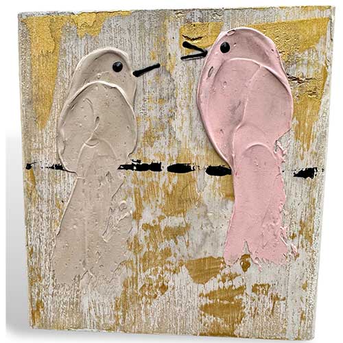 Art by Susan Block 6x6 Birds WP2477 SOLD