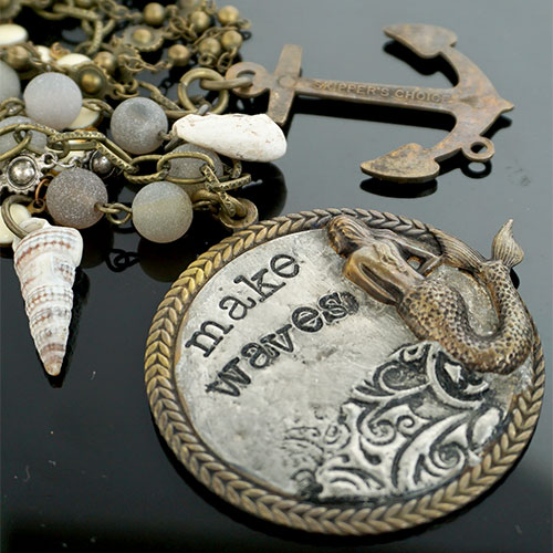 Art by Amy Collage Necklace Making Waves RJN700 Christopher Park