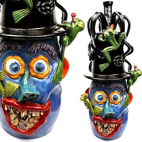 Bo Thompson 18" Top Hat Jug with Frogs DP2033 SOLD