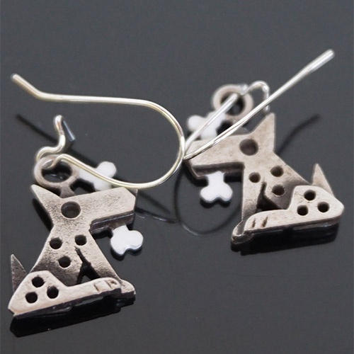 Chickenscratch Earrings Fido Silver JE3554 SOLD