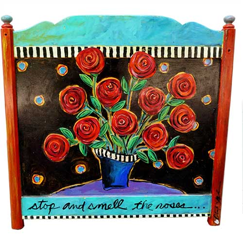 Christy Buchanan Painted Headboard 30x30 WP1379 SOLD