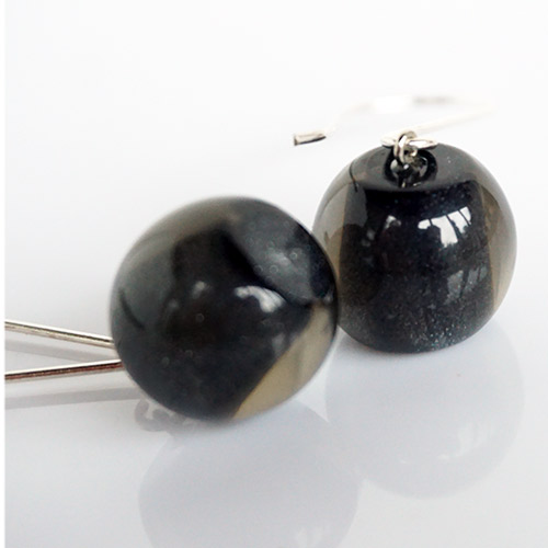 Zsiska Colors Ball Earring Black JE3721