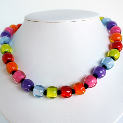 Zsiska Colors Necklace Multi 30 Bead JN2441