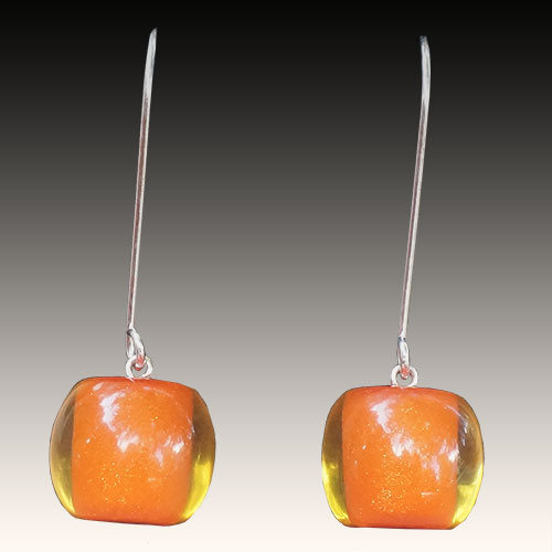 Zsiska Colors Ball Earring Orange JE2909