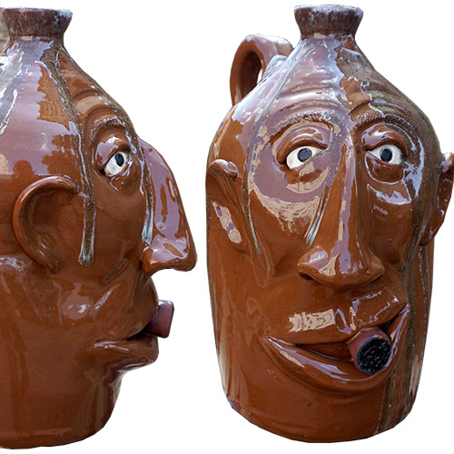 Dal Burtchaell 13" Face Jug w/Cigar DP1374