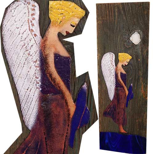 Denny Maloney 8 x 24 Old Wood Angel WP1311 SOLD