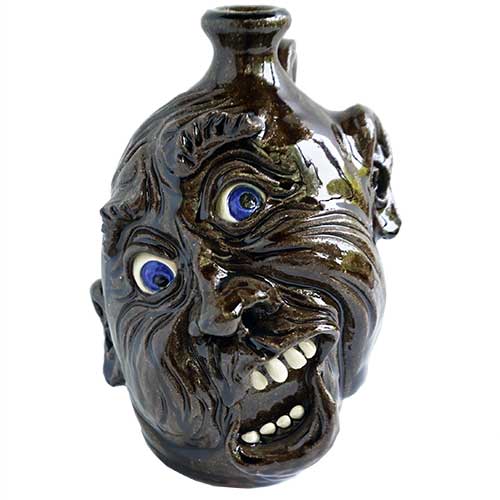 Dwayne Crocker Face Jug 9" DP1677 on loan to museum