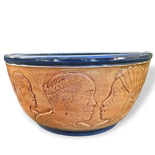 Eugene Etched Faces Bowl DP2877 SOLD