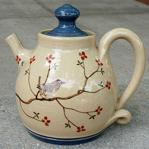 Eugene Painted Tea Pot Wren DP705