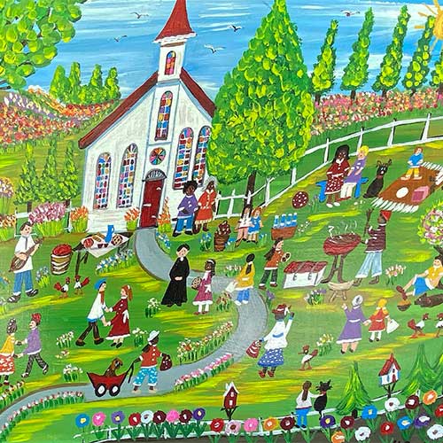Ilona Fekete 20x16 After Sunday's Service WP1324 SOLD