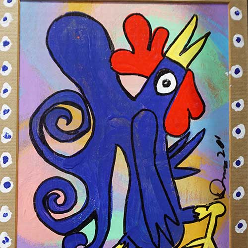 Kip Ramey 12x15 Framed Party Bird WP1814
