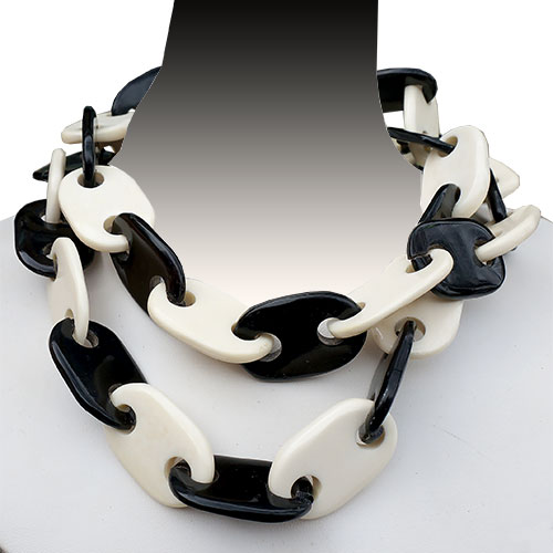 MooMoo Necklace Horn & Bone Links JN1826