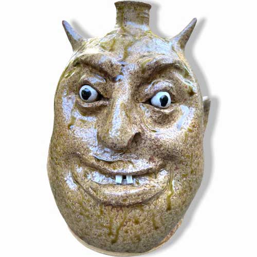 Marvin Bailey 10" Devil Face Jug DP2429