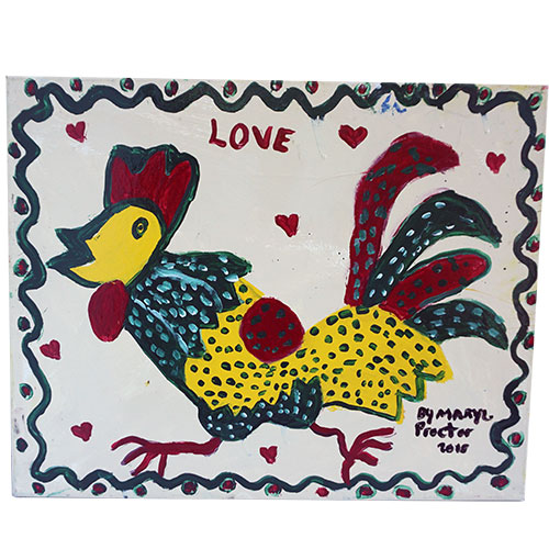 Mary Proctor 20x16 Love Rooster WP1204