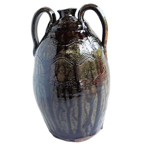 Mike Hanning Wood Fired Double Handle Jug DP1596 SOLD