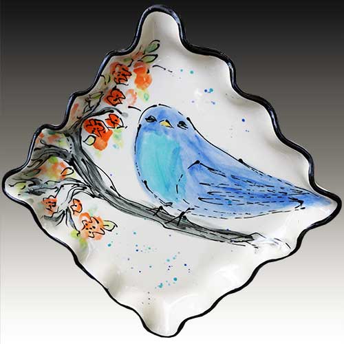 Teyros Tabletop 7" Square Dessert Plate Bluebird DP1425 DS