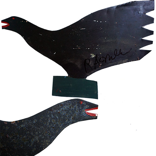 RA Miller Bird Black 17" x 11" OP351 SOLD
