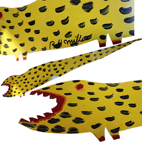 RA Miller Lizard Yellow 46" x 8" OP357 SOLD