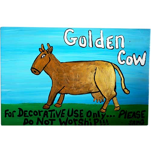 Sam G 21x14 Golden Cow WP1803
