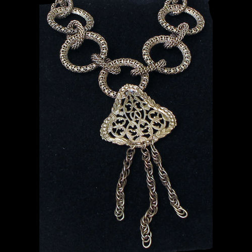 Cavender Necklace Filigree & Mesh JN751