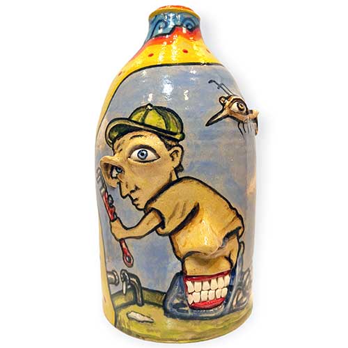 Stacy Lambert 9" Jug Mosquito & the Plumber DP2417 SOLD